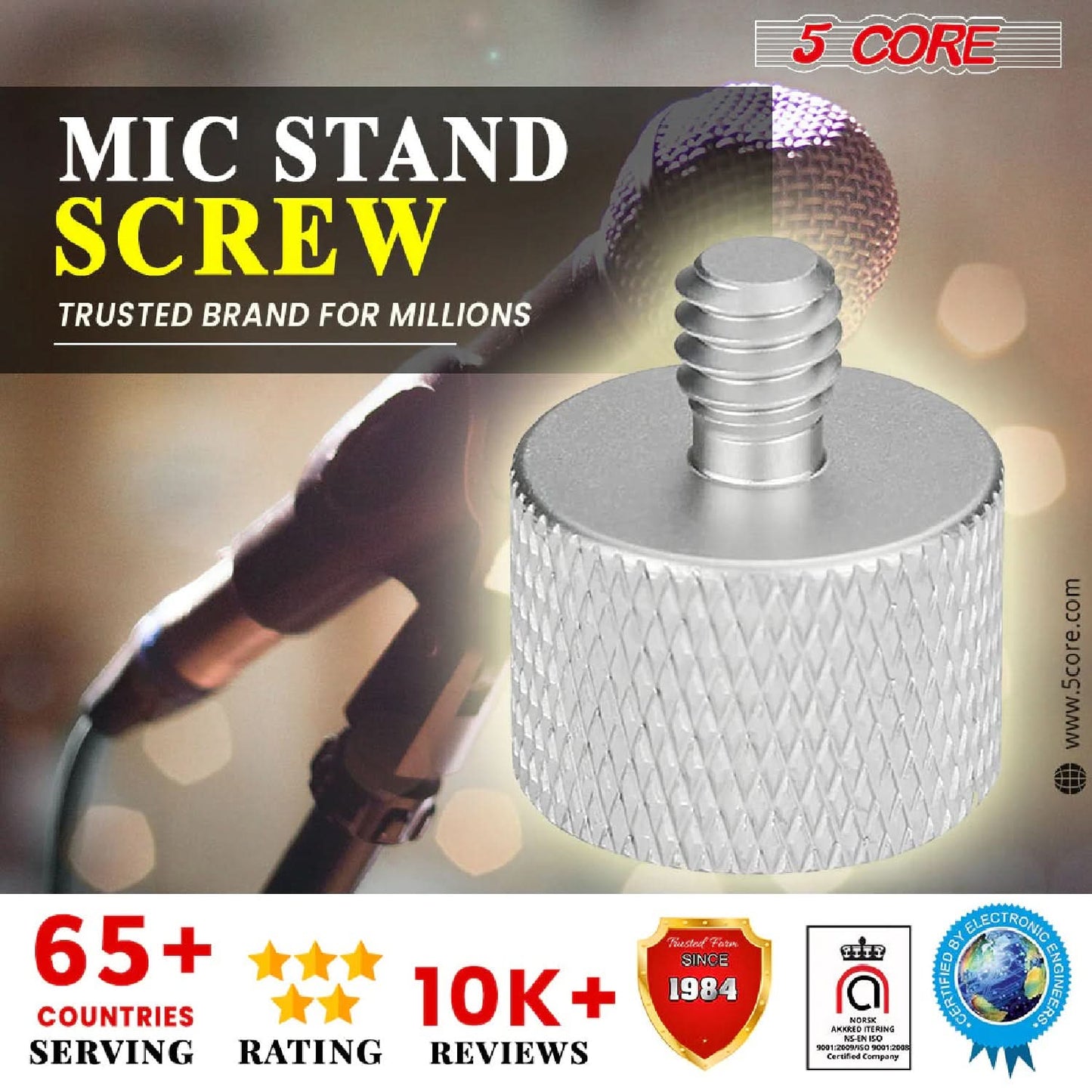 5 Core Mic Stand Adapter 12 Pieces 3/8 Male to 5/8 Female Screw Thread Conversion Connector-3