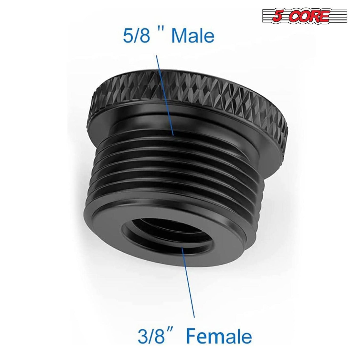 5 Core Mic Stand Adapter 12 Pieces 5/8 Male to 3/8 Female Screw Thread Conversion Connector-3