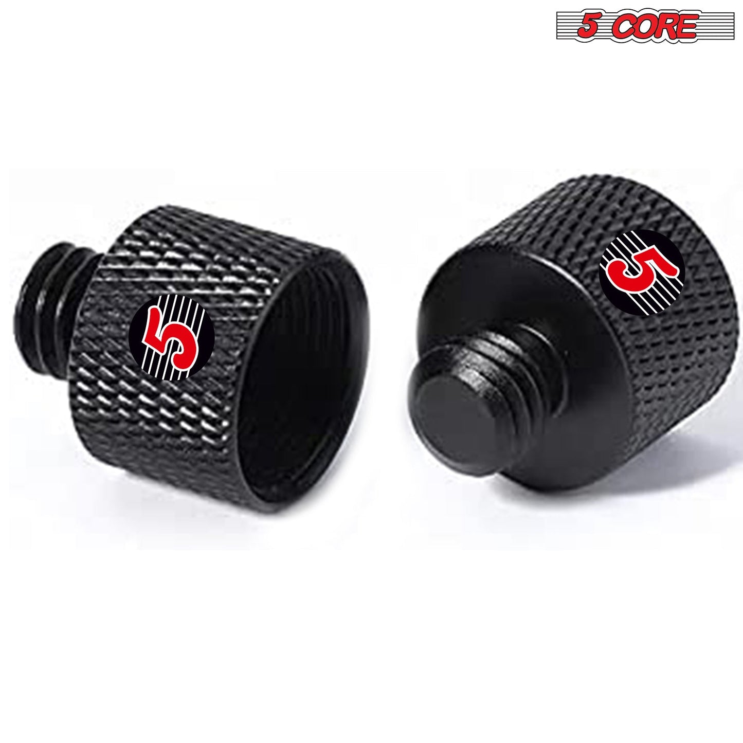 5Core 1Pc 5/8" Male to 3/8" Female Screw Adapter Microphone Holder Aluminum MSADPMBLK 5838 1PC
