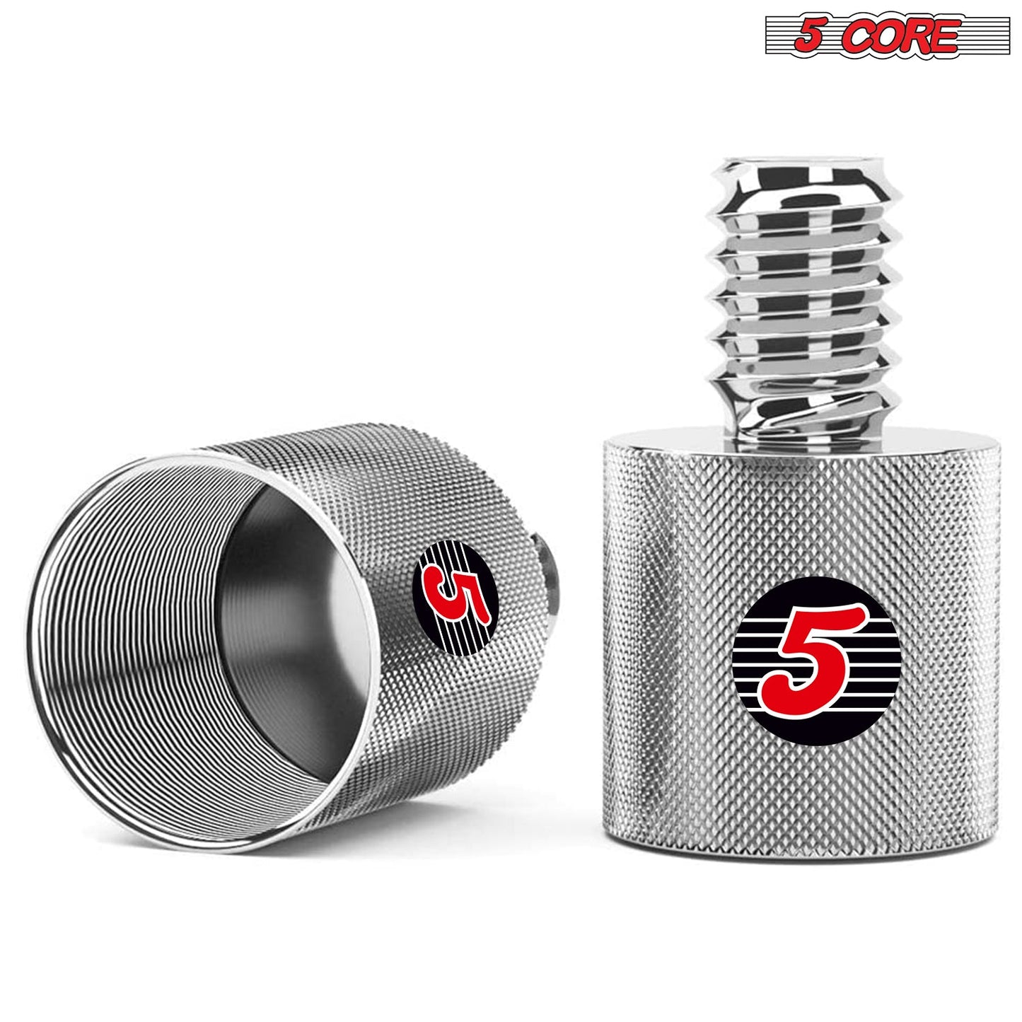 5Core 1Pc 5/8" Male to 1/4" Female Screw Adapter Microphone Holder Aluminum MSADPM SLV 58-14 1PC