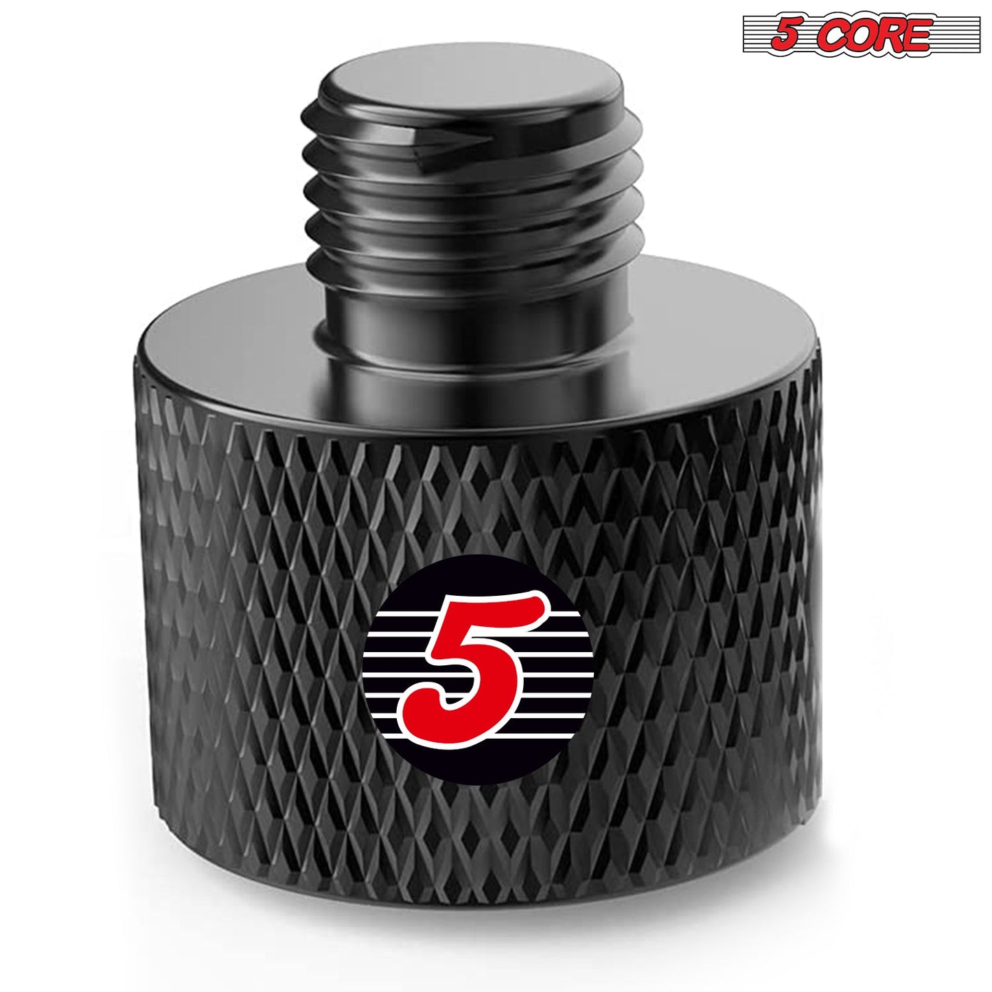 5Core 1Pc 5/8" Male to 3/8" Female Screw Adapter Microphone Holder Aluminum MSADPMBLK 5838 1PC