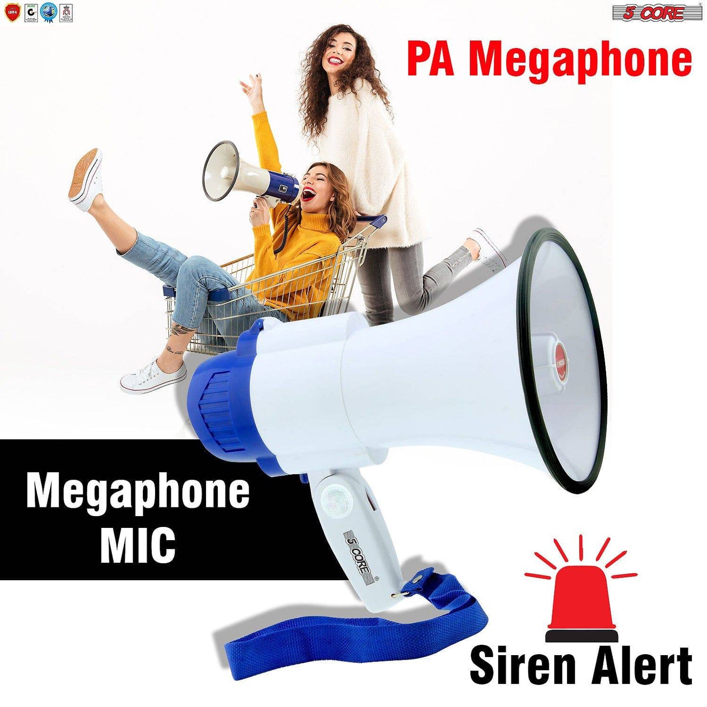 5 Core Cheer Megaphone Bullhorn Loud Speaker Portable 8R