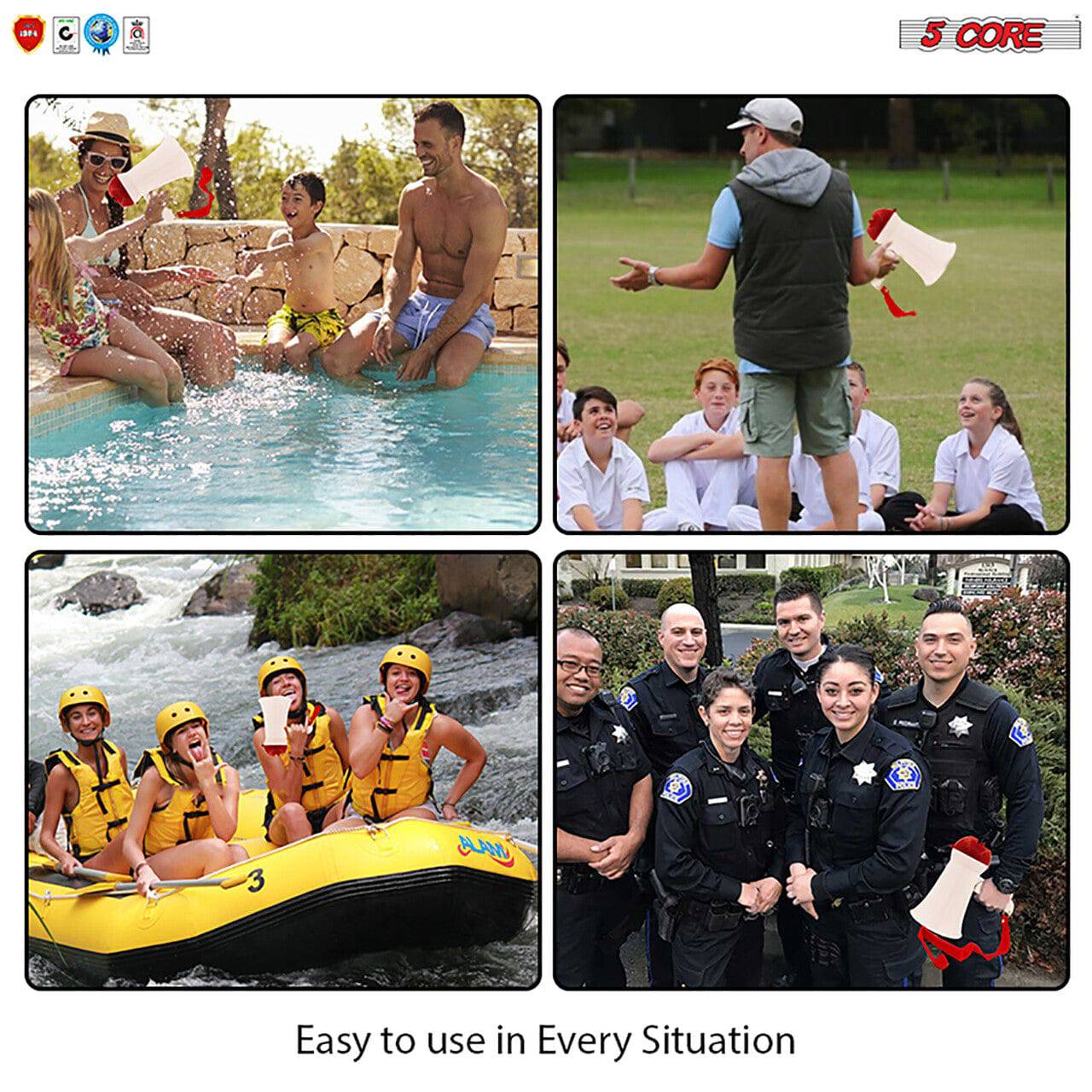 5Core Megaphone Bullhorn Kids & Adults Loud Police SIREN Toy Mic Handheld HW 1