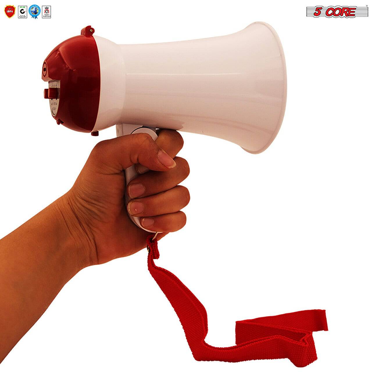 5Core Megaphone Bullhorn Kids & Adults Loud Police SIREN Toy Mic Handheld HW 1