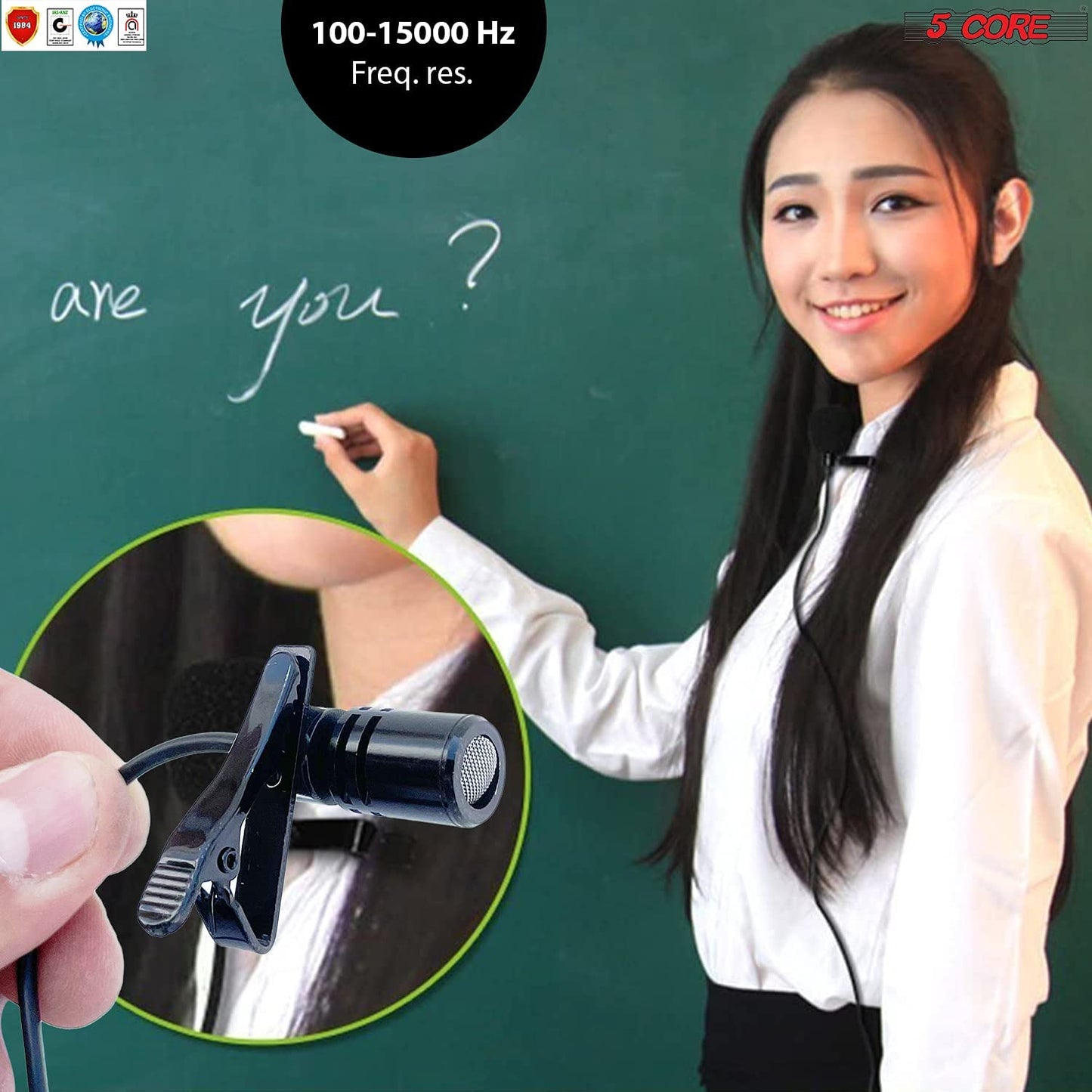 5Core Professional Lavalier Microphone 3.5mm Clip Mic For Smartphone DSLR Camera PC MIC WRD 50