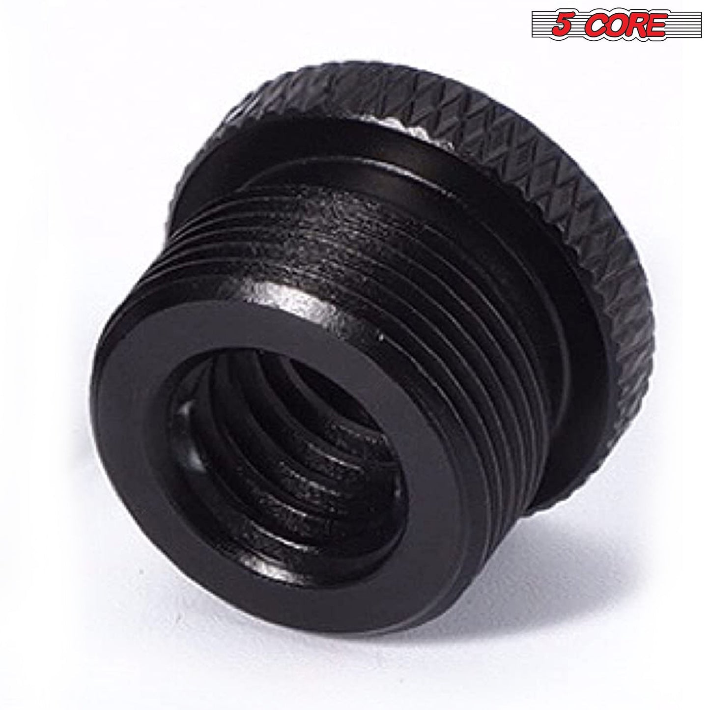 5Core 1Pc 3/8" Female to 5/8" Male Screw Adapter Microphone Holder Aluminum MSADP M BLK 3858 1PC