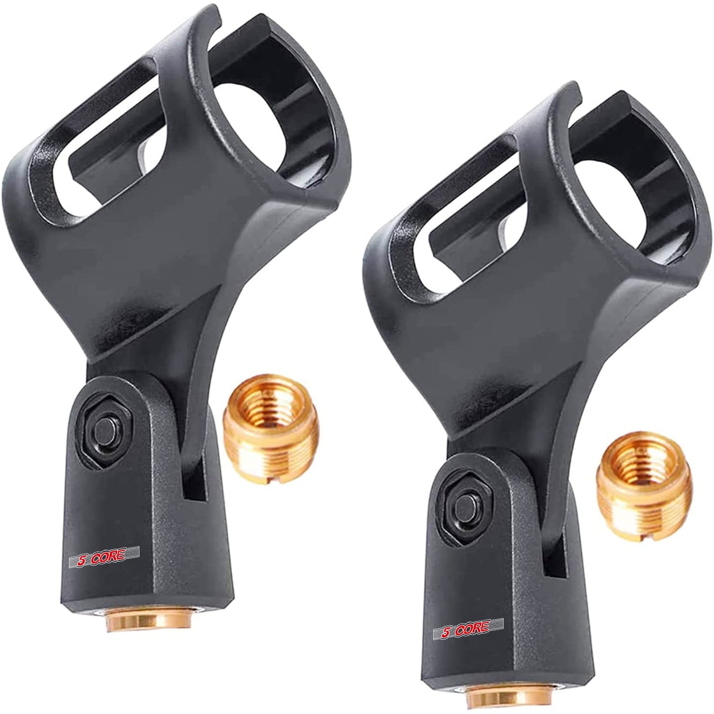 5Core 3 Pack Mic Clip Holder with 5/8" to 3/8" Adapter MC 01
