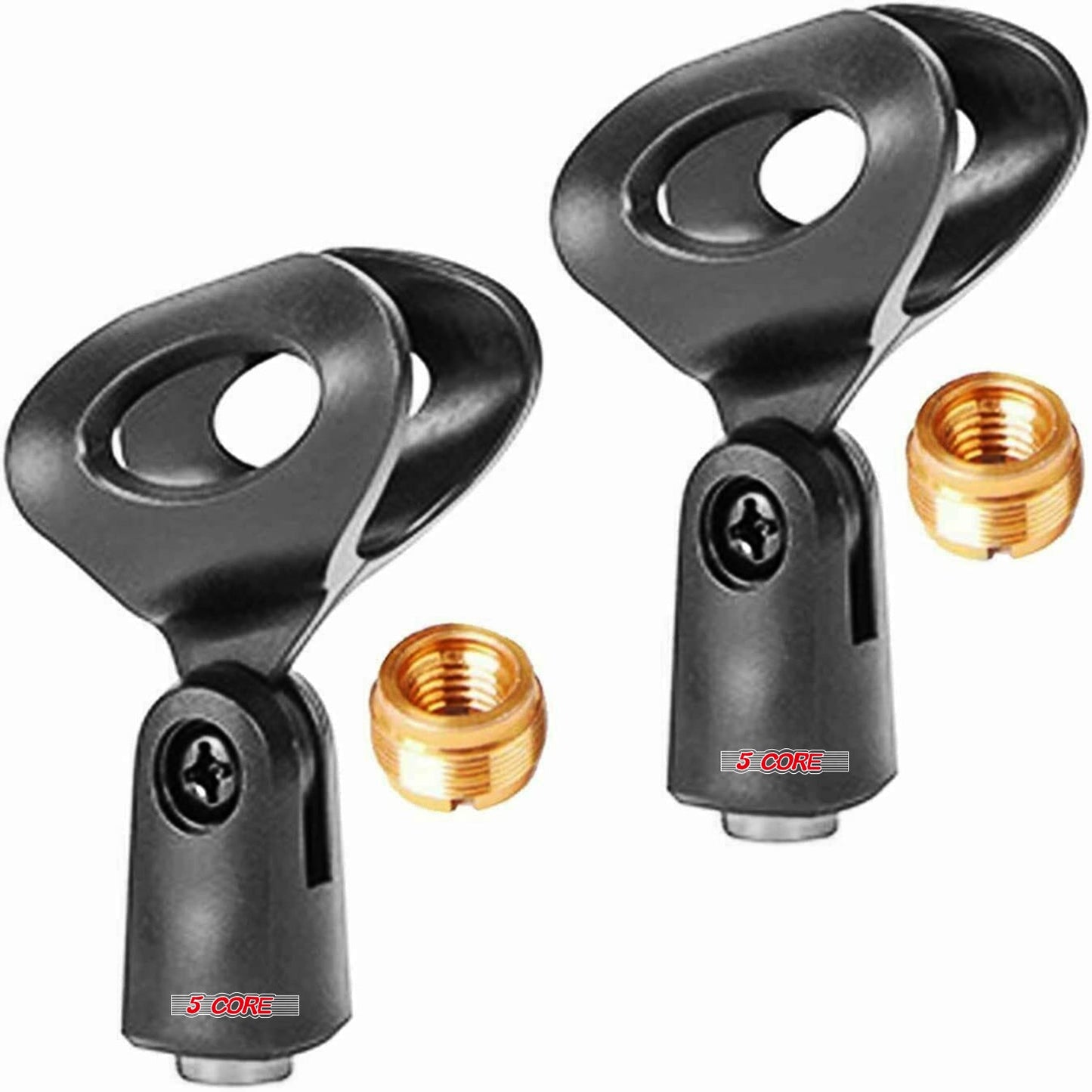 5Core 2 pack Mic Clip Holder with 5/8" to 3/8" Adapter MC 03 2PCS