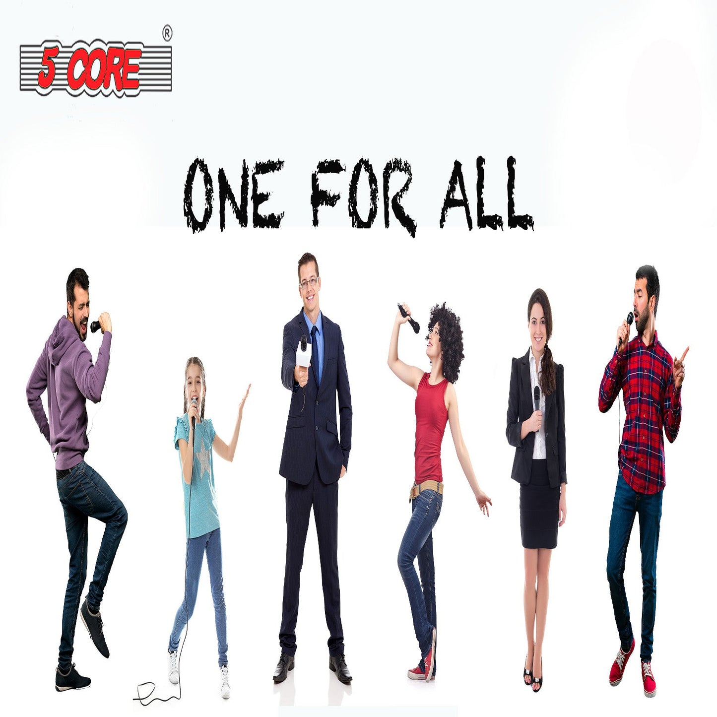 5Core Microphone Professional Audio Dynamic Cardiod Karaoke Singing Wired ND-57X