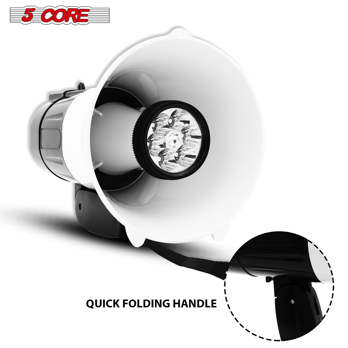 Megaphone Handheld with LED lights Bullhorn Cheer Loudspeaker Bull Horn Speaker 148 LED