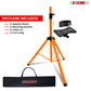 5Core Speaker Stand Tripod Tall Adjustable 72 Inch DJ Pole Mount Studio Monitor Stands ORANGE-1