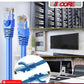 5 Core Ethernet Cable 3 Feet 1 Piece Blue Cat 6 Cord Premium RJ45 Internet Cable Cat6 Compatible w Cat 5 Cat 7 Cat 5e Network Cable Low Latency High Speed Ethernet Cable - ET 3FT BLU 6 Pack-20