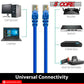 5 Core Ethernet Cable 3 Feet 1 Piece Blue Cat 6 Cord Premium RJ45 Internet Cable Cat6 Compatible w Cat 5 Cat 7 Cat 5e Network Cable Low Latency High Speed Ethernet Cable - ET 3FT BLU 6 Pack-8