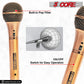 5 Core Microphone Professional Dynamic Karaoke XLR Wired Mic w ON/OFF Switch Pop Filter Cardioid Unidirectional Handheld Micrófono -ND-959 Elantra 2PCS-5