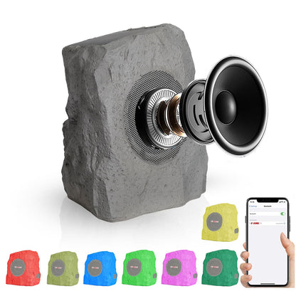 5Core Outdoor Wireless Speakers Bluetooth Rock Waterproof Linkable TWS Garden Speaker GRAY-0