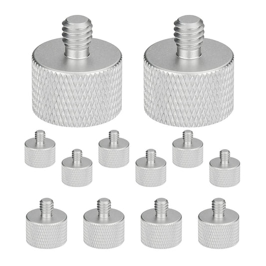 5 Core Mic Stand Adapter 12 Pieces 3/8 Male to 5/8 Female Screw Thread Conversion Connector-0