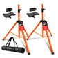 5Core Speaker Stand Tripod Tall Adjustable 72 Inch DJ Pole Mount Studio Monitor Stands ORANGE-5