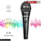 5 Core Microphone Professional Dynamic Black Karaoke XLR Wired Mic w ON/OFF Switch Pop Filter Cardioid Unidirectional Pickup Handheld Micrófono -ND-58 2PCS-1