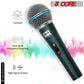 5 Core Microphone 3 Pieces Green Karaoke XLR Wired Professional Studio Mic w ON/OFF Switch Integrated Pop Filter Dynamic Cardioid Unidirectional Handheld Micrófono for Singing DJ Speeches Includes Cable Mic Holder Bag - BETA 3PCS-4
