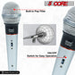 5 Core Microphone 3 Pcs Karaoke XLR Wired Mic Professional Studio Microfonos w ON/OFF Switch Integrated Pop Filter Dynamic Moving Coil Cardioid Unidirectional Pickup Handheld Micrófono for Singing DJ Podcast Speeches Includes Cable - PM 305 3Pcs-5