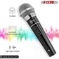5 Core Microphone 4 Pieces Black Professional Karaoke Dynamic XLR Wired Mic w ON/OFF Switch Integrated Pop Filter Cardioid Unidirectional Pickup Handheld Micrófono for Singing DJ Speeches Includes Cable Mic Holder -PM 100 4PCS-4