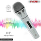 5 Core Microphone 4 Pieces Professional Chrome Finish Dynamic Karaoke XLR Wired Mic w ON/OFF Switch Integrated Pop Filter Cardioid Unidirectional Pickup Handheld Micrófono for Singing DJ Podcast Speeches Includes Cable Mic Holder - PM 817 CH 4PC-5