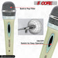 5 Core Microphone 4 Pcs White Karaoke XLR Wired Mic Professional Studio Microfonos w ON/OFF Switch Integrated Pop Filter Dynamic Moving Coil Cardioid Unidirectional Pickup Handheld Micrófono for Singing DJ Podcast Speeches Includes Cable - PM 28-6