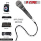 5 Core Microphone 2 Pieces Dynamic Professional Black Karaoke XLR Wired Mic w ON/OFF Switch Integrated Pop Filter Cardioid Unidirectional Pickup Handheld Micrófono for Singing DJ Podcast Speeches Includes Cable Mic Holder - PM 600 2PCS-13