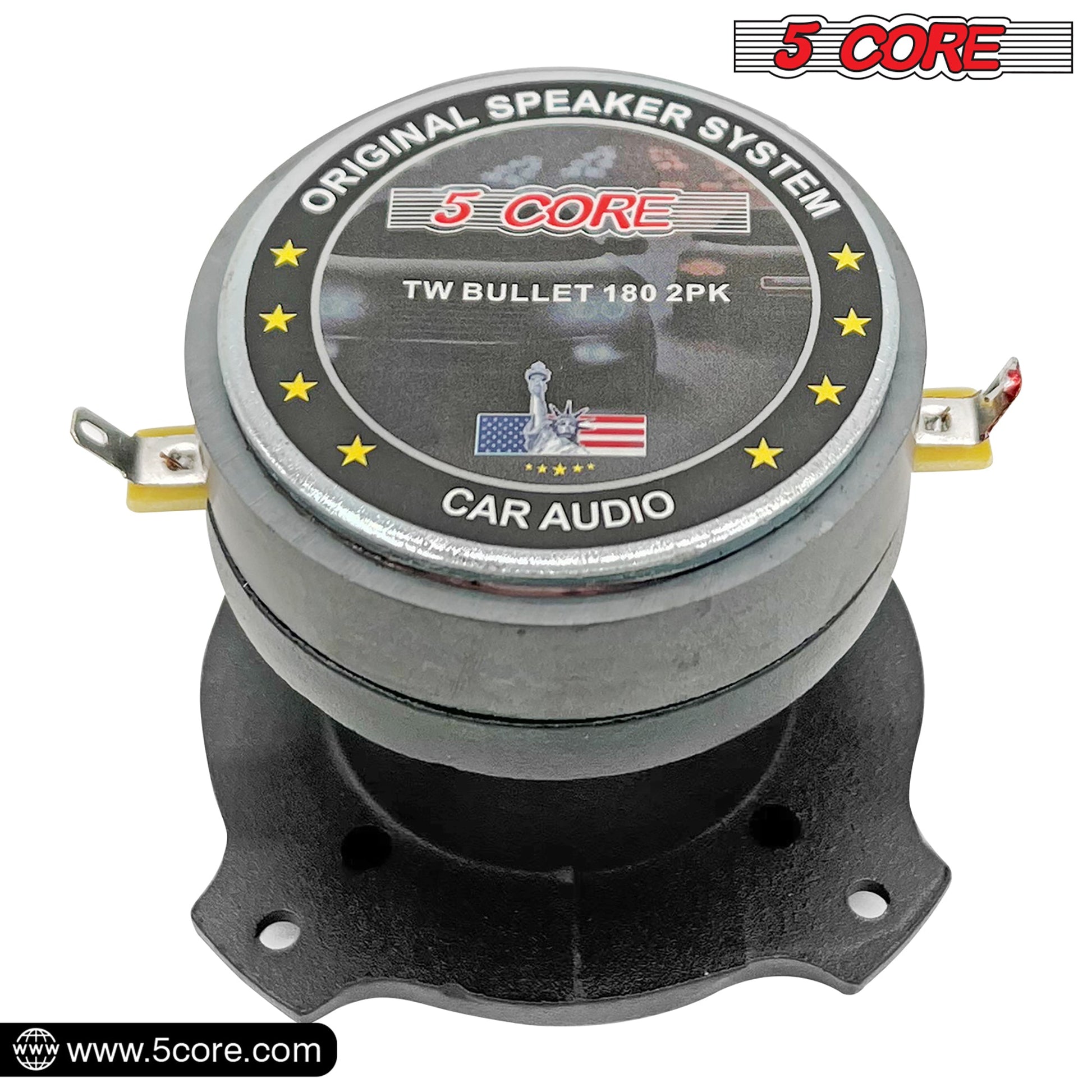4x 6.5" Midrange Speaker Car Audio Speaker Red Bullet 4x Aluminum Tweeter 5200 W-13