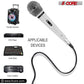 5 Core Microphone 3 Pieces Chrome Finish Professional Karaoke Dynamic XLR Wired Mic w ON/OFF Switch Integrated Pop Filter Cardioid Unidirectional Pickup Handheld Micrófono for Singing DJ Speeches Includes Cable Mic Holder - PM 111 CH 3PCS-17