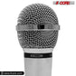 5 Core Microphone 4 Pieces Chrome Finish Professional Karaoke Dynamic XLR Wired Mic w ON/OFF Switch Integrated Pop Filter Cardioid Unidirectional Pickup Handheld Micrófono for Singing DJ Speeches Includes Cable Mic Holder - PM 111 CH 4PCS-5