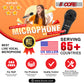 5 Core Microphone 2 Pieces Professional Black Dynamic Karaoke XLR Wired Mic w ON/OFF Switch Integrated Pop Filter Cardioid Unidirectional Pickup Handheld Micrófono for Singing DJ Podcast Speeches Includes Cable Mic Holder - PM 757 2PCS-12