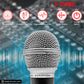 5 Core Microphone 3 Pieces Black Karaoke XLR Wired Mic Professional Studio Microfonos w ON/OFF Switch Integrated Pop Filter Dynamic Moving Coil Cardioid Unidirectional Pickup Handheld Micrófono for Singing DJ Podcast Speeches Includes Cable - PM-2