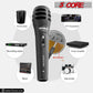 5 Core Microphone 3 Piece Professional Black Dynamic Karaoke XLR Wired Mic w ON/OFF Switch Integrated Pop Filter Cardioid Unidirectional Pickup Handheld Micrófono for Singing DJ Podcast Speeches Includes Cable Mic Holder Bag - PM-883 3PCS-10