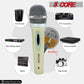 5 Core Microphone 2 Pcs White Karaoke XLR Wired Mic Professional Studio Microfonos w ON/OFF Switch Integrated Pop Filter Dynamic Moving Coil Cardioid Unidirectional Pickup Handheld Micrófono for Singing DJ Podcast Speeches Includes Cable - PM 28-9
