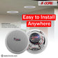 5 Core 6.5 Inch Ceiling Speaker System White in Wall Speakers 20W Rated Power 88dB Sensitivity Indoor Outdoor Ceiling Mount -CL 6.5-12 2W 6PCS-10