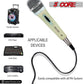 5 Core Microphone 4 Pcs White Karaoke XLR Wired Mic Professional Studio Microfonos w ON/OFF Switch Integrated Pop Filter Dynamic Moving Coil Cardioid Unidirectional Pickup Handheld Micrófono for Singing DJ Podcast Speeches Includes Cable - PM 28-10