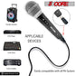 5 Core Microphone 3 Pieces Black Karaoke XLR Wired Mic Professional Studio Microfonos w ON/OFF Switch Integrated Pop Filter Dynamic Moving Coil Cardioid Unidirectional Pickup Handheld Micrófono for Singing DJ Podcast Speeches Includes Cable - PM-10