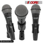 5 Core Microphone 2 Pieces Dynamic Professional Black Karaoke XLR Wired Mic w ON/OFF Switch Integrated Pop Filter Cardioid Unidirectional Pickup Handheld Micrófono for Singing DJ Podcast Speeches Includes Cable Mic Holder - PM 600 2PCS-5