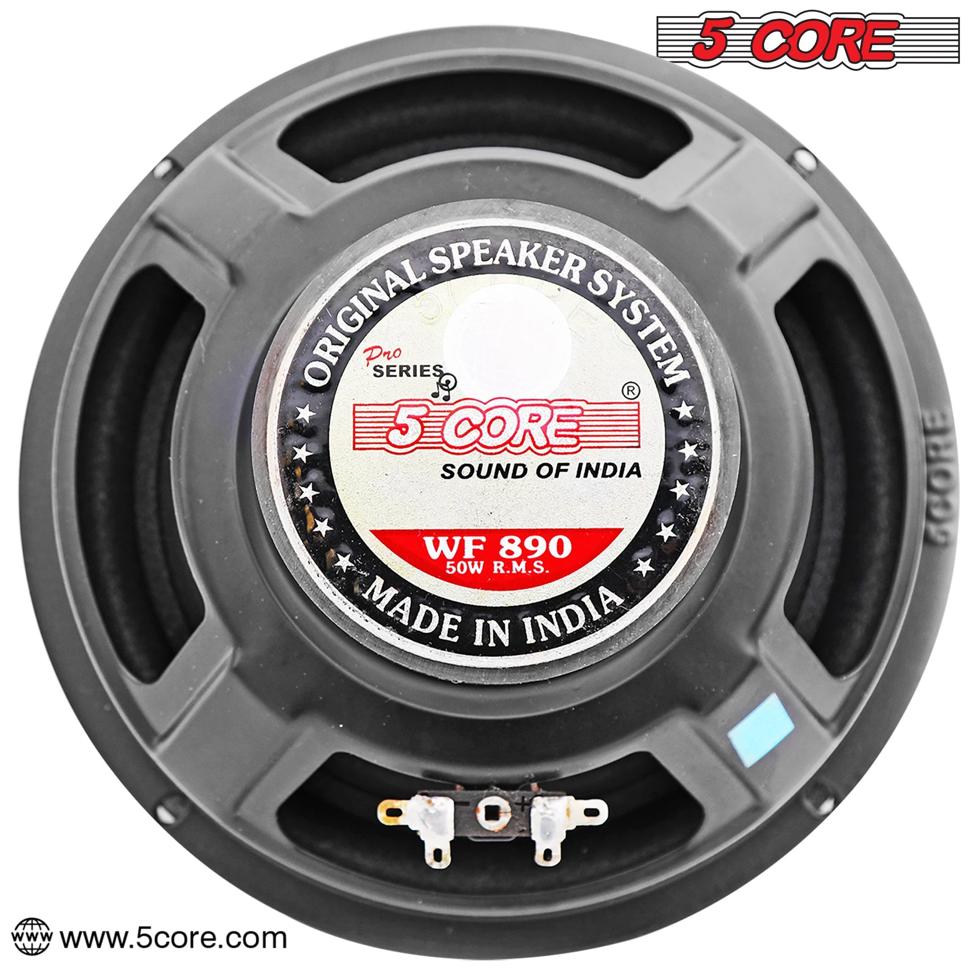 5 CORE Car Subwoofer Audio Speaker - 8 inch 4 Ohm, Foam Surround for Vehicle Stereo Sound System 90mm Magnet Loudspeaker Woofer Replacement Black WF 8"-890 2 PC-1