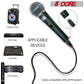 5 Core Microphone 2 Pieces Green Karaoke XLR Wired Professional Studio Mic w ON/OFF Switch Integrated Pop Filter Dynamic Cardioid Unidirectional Handheld Micrófono for Singing DJ Speeches Includes Cable Mic Holder Bag - BETA 2PCS-2