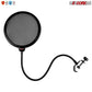 5Core New Double Layer Studio Microphone Wind Screen Mask Gooseneck Shield Pop Filter