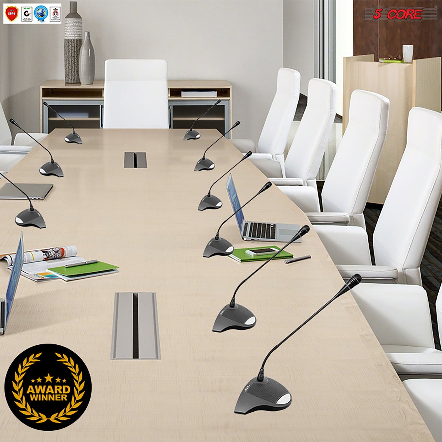 5Core Pro Wired Desk Gooseneck Meeting Microphone System Conference Room (MM 05 B)