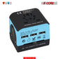 5Core Multi Plug Outlet Extender Power Travel Adapter Wall Plug 3/4 USB Cube Charger UTA 3USB BLU