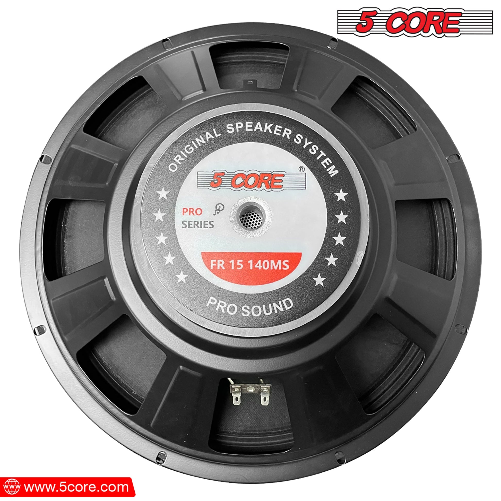 5 Core 15" Subwoofer Speaker - Black Cloth edge paper cone, 8 Ohm Impedance, 2000 Watt Power for Audio Stereo Sound System, DJ Setup and more - FR 15 140 MS 2PCS-3