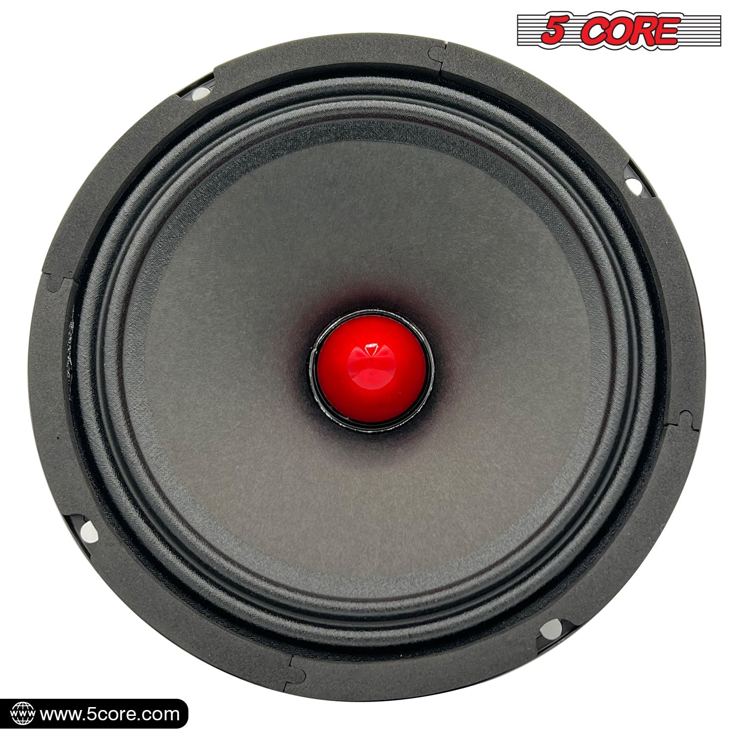 4x 6.5" Midrange Speaker Car Audio Speaker Red Bullet 4x Aluminum Tweeter 5200 W-1