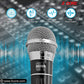 5 Core Microphone 4 Pieces Black Professional Karaoke Dynamic XLR Wired Mic w ON/OFF Switch Integrated Pop Filter Cardioid Unidirectional Pickup Handheld Micrófono for Singing DJ Speeches Includes Cable Mic Holder -PM 100 4PCS-6