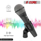 5 Core Microphone 2 Pieces Dynamic Professional Black Karaoke XLR Wired Mic w ON/OFF Switch Integrated Pop Filter Cardioid Unidirectional Pickup Handheld Micrófono for Singing DJ Podcast Speeches Includes Cable Mic Holder - PM 600 2PCS-8