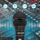 5 Core Microphone 4 Pieces Professional Black Dynamic Karaoke XLR Wired Mic w ON/OFF Switch Integrated Pop Filter Cardioid Unidirectional Pickup Handheld Micrófono for Singing DJ Podcast Speeches Includes Cable Mic Holder - PM 757 4PCS-5