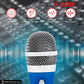 5 Core Microphone 3 Pcs Blue Karaoke XLR Wired Mic Professional Studio Microfonos w ON/OFF Switch Integrated Pop Filter Dynamic Moving Coil Cardioid Unidirectional Pickup Handheld Micrófono for Singing DJ Podcast Speeches Includes Cable - PM 286-3